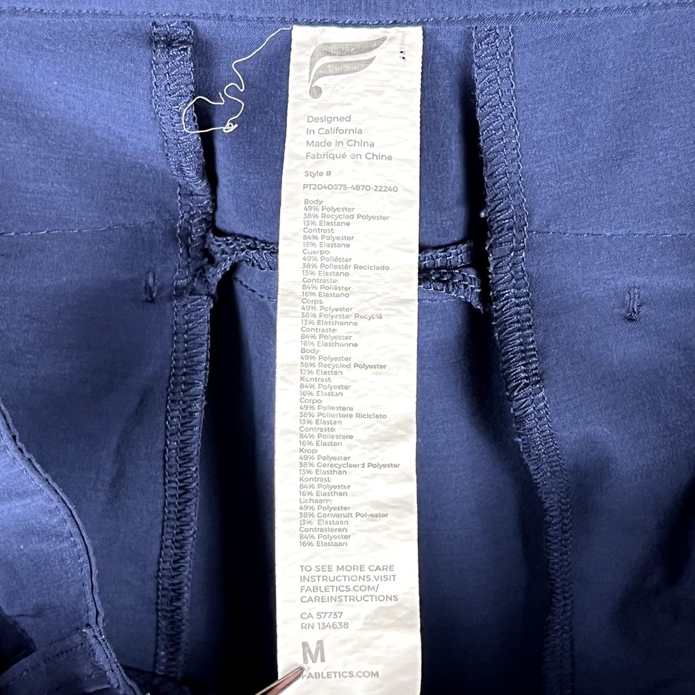 Fabletics The Only Pant Navy Blue Mens M (31x29) Performance Lightweight Pants - Picture 9 of 12